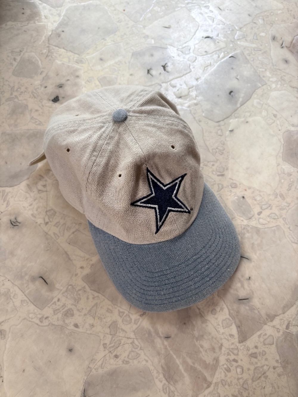 Vintage Dallas Cowboys Cap – Beige & Blue Eastport (OSFA)